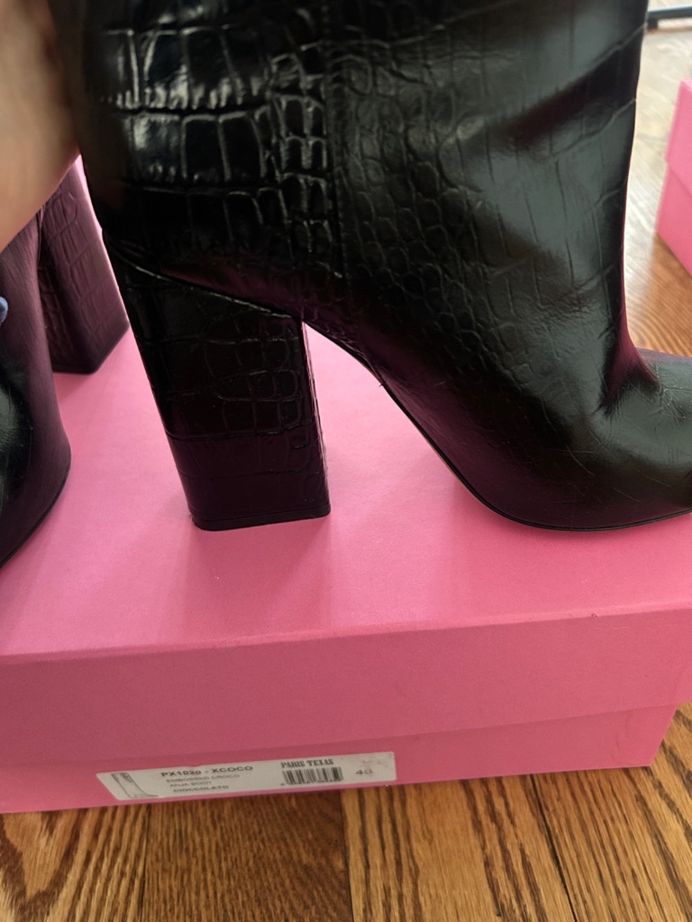Paris Texas Embossed Croco Anja Boot - Black - Picture 8 of 15